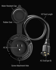 stio 5-in-1 T-blade adapter detail showing multiple plug compatibility for flexibility