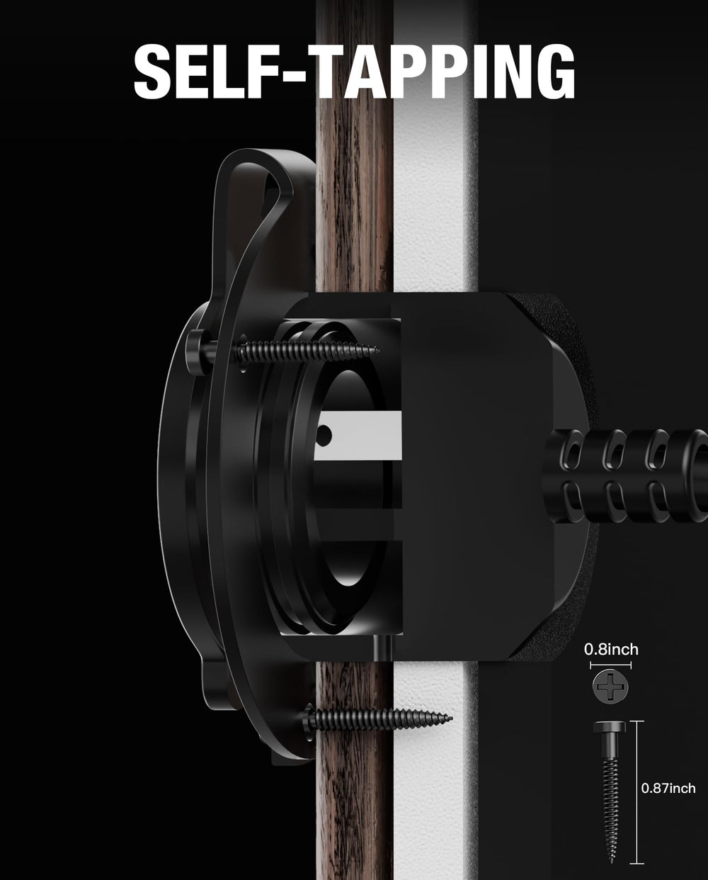 stio flange with measurements showing flush-mount installation into a 2-inch hole