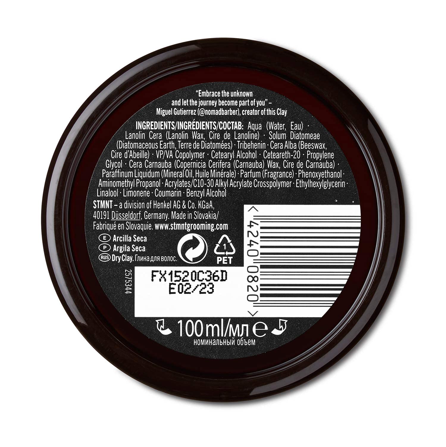 STMNT dry clay on bathroom shelf lifestyle scene conveying daily grooming benefit
