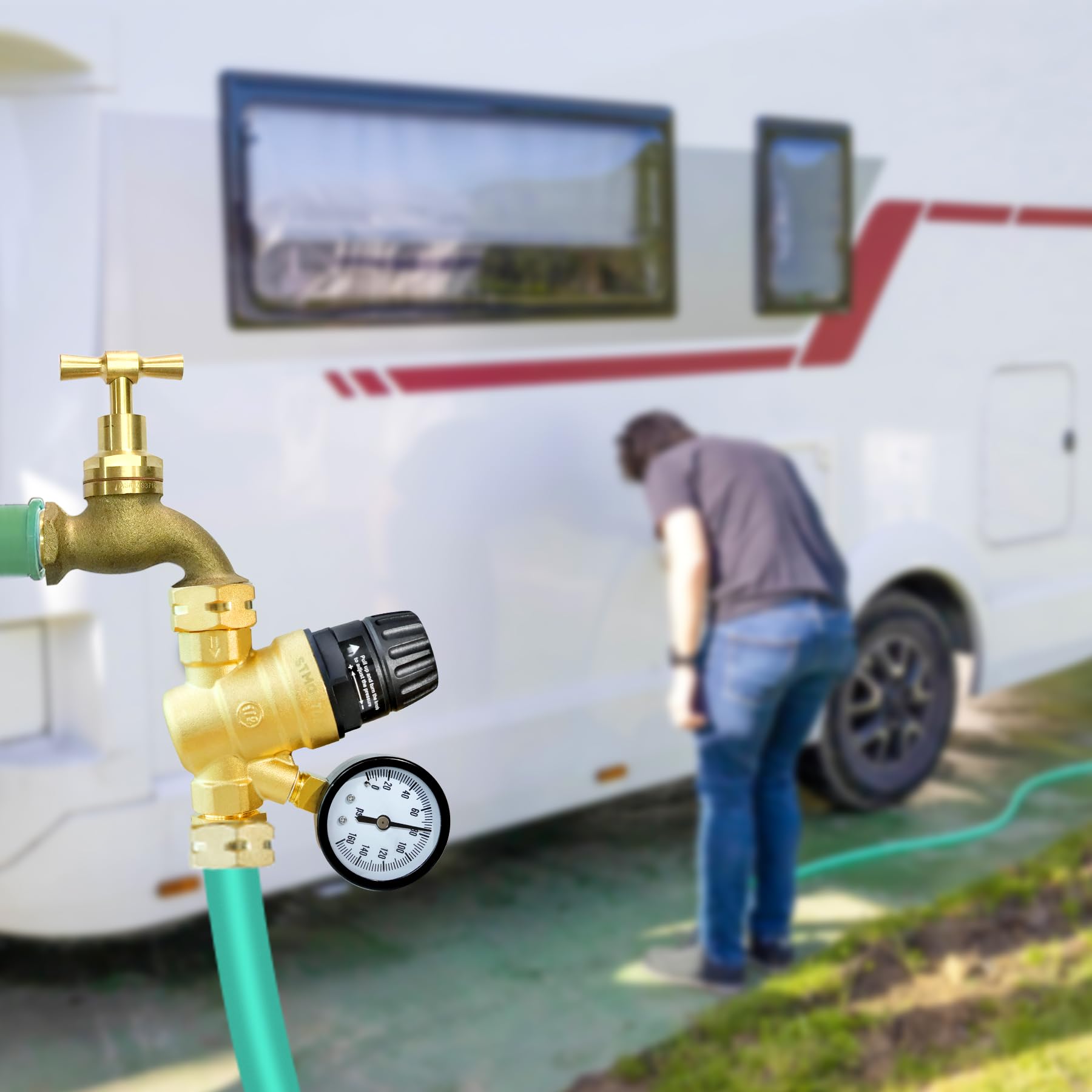 STMOUTUO adjusting handle detail for quick pressure changes and fine control benefit
