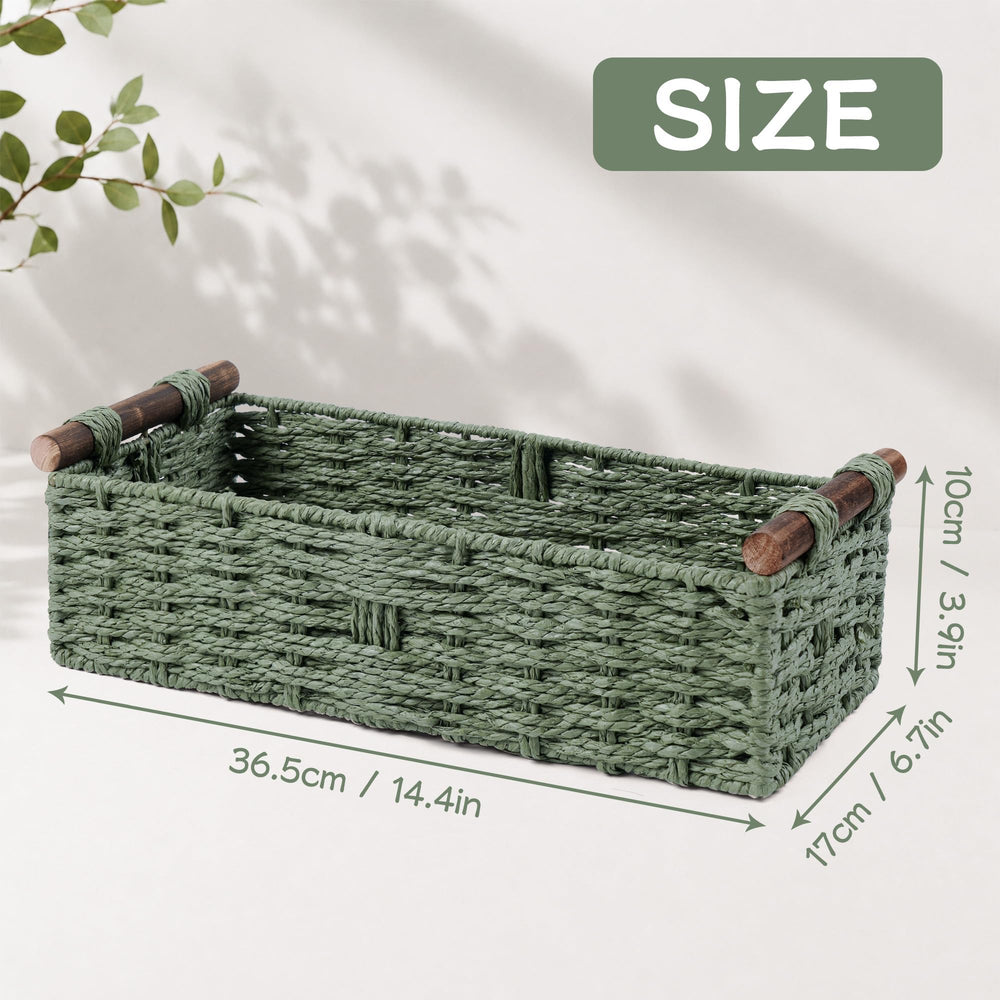 STOBSK basket in bathroom lifestyle scene adding decorative organized storage benefit