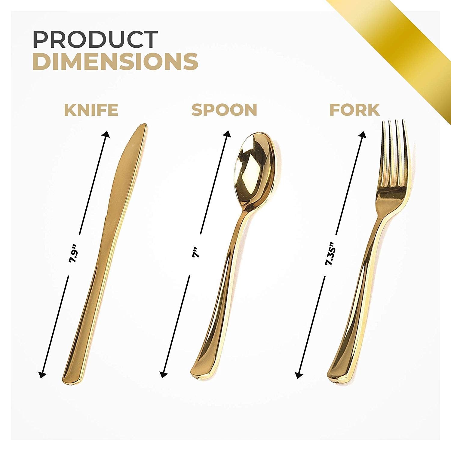 Stock Your Home gold cutlery arranged on table setting for elegant look