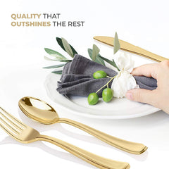 Stock Your Home gold knife profile displaying reinforced blade and shine