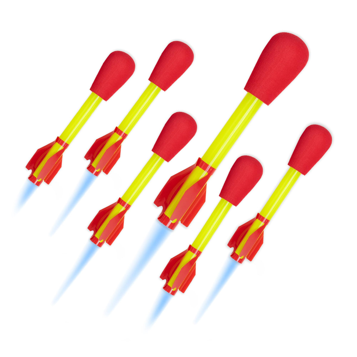 Stomp Rocket front pack showing six Ultra rockets and clear benefit of replacement