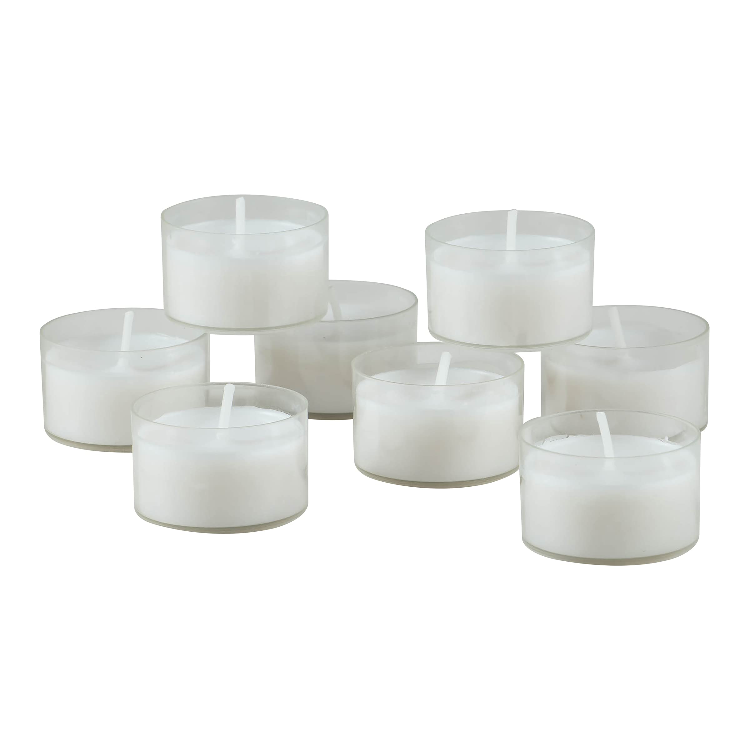 Stonebriar lit tea light in a holder providing warm ambient light