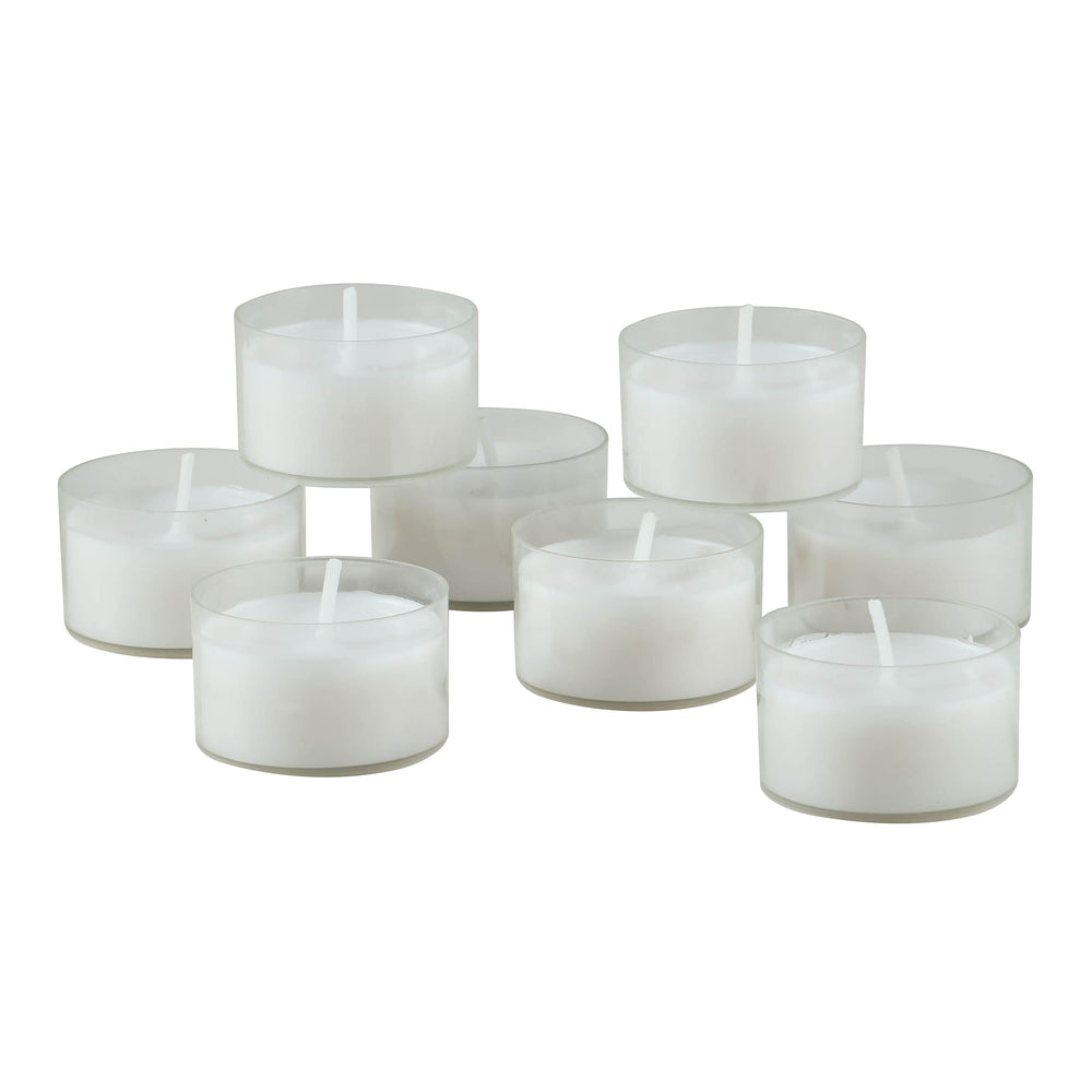 Stonebriar lit tea light in a holder providing warm ambient light