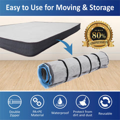 Storage Logic blue zipper close-up highlighting smooth slider for secure airtight closure