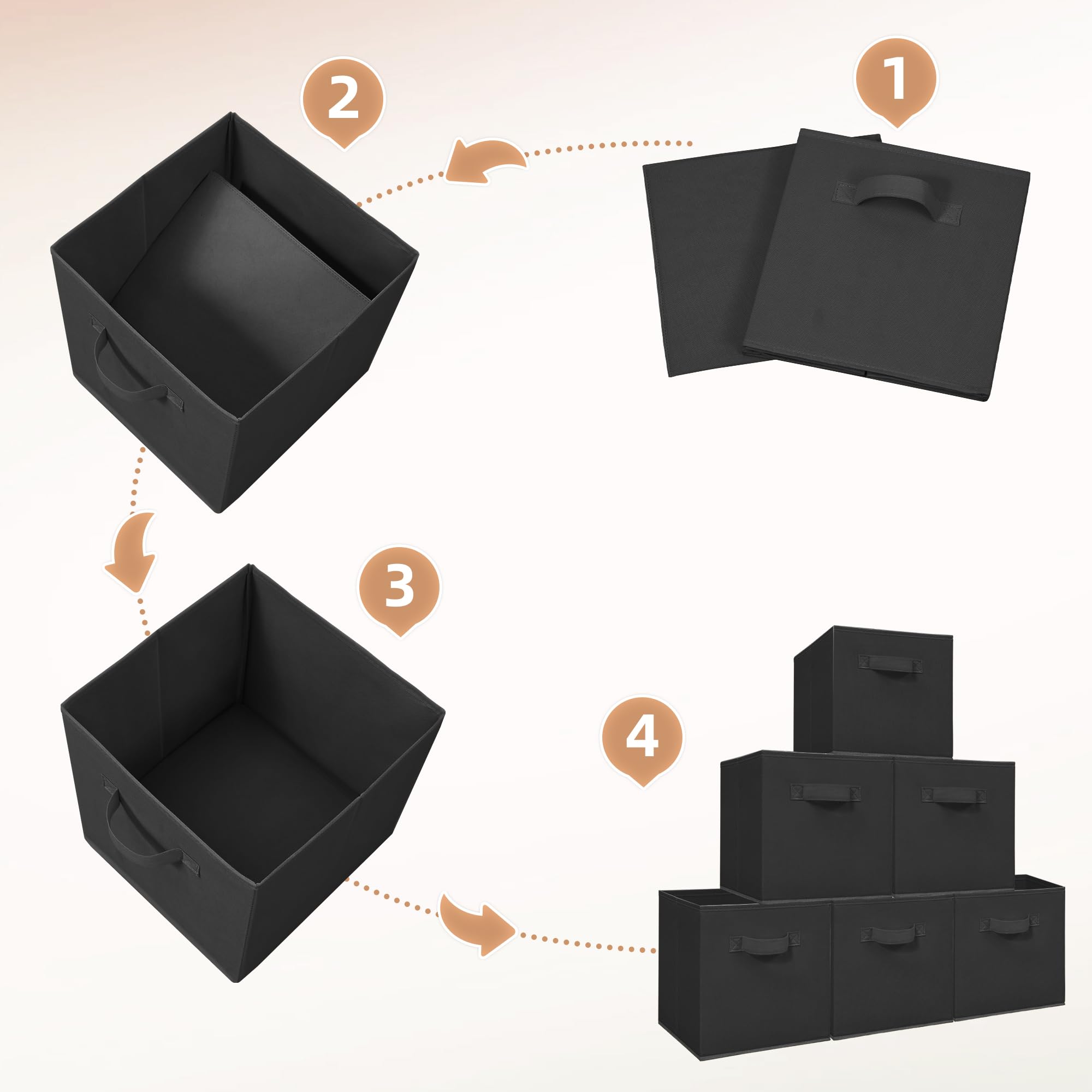 STORAGE MANIAC cube filled with folded clothes showing accessible organization benefit