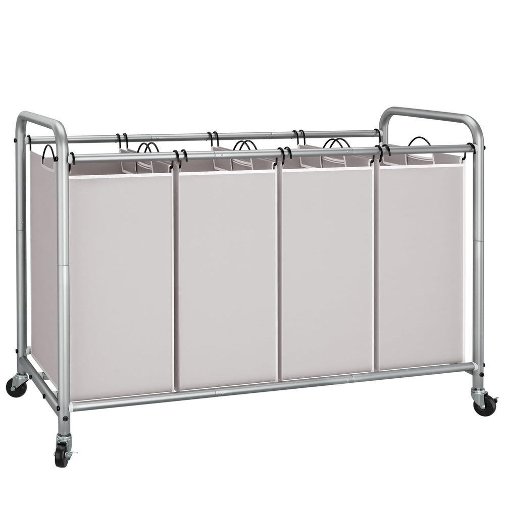 STORAGE MANIAC front view of four-section sorter showing organized compartments and capacity benefit