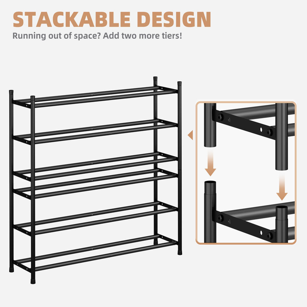STORAGE MANIAC side profile illustrating slim 8.8 inch depth saving floor space