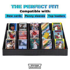 Storage Standard tray with toploaders inside keeping cards secure and visible
