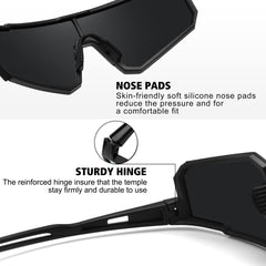 STORYCOAST non-slip nose pad detail demonstrating all-day comfort and stability
