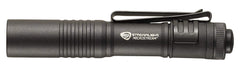 Streamlight MicroStream close up of LED and polycarbonate lens, durable focused beam benefit
