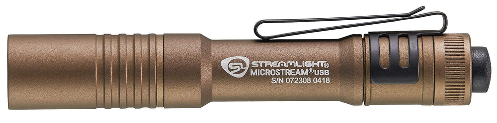 Streamlight MicroStream micro-USB port close-up with cable, easy recharge visible