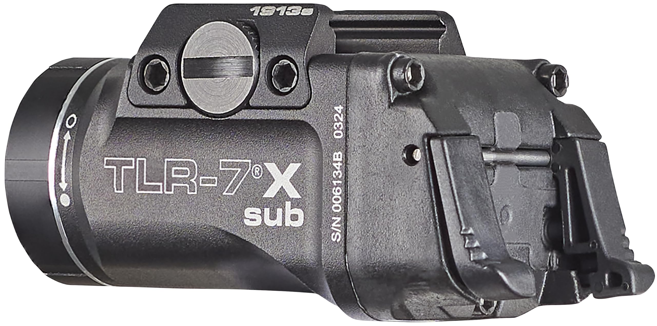Streamlight TLR-7 X Sub beam pattern showing focused hotspot and peripheral fill