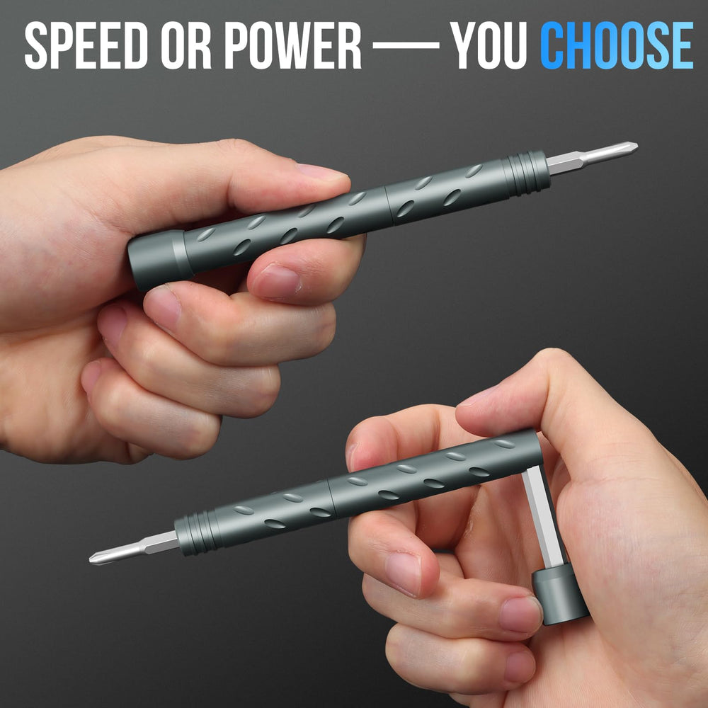 STREBITO 2-in-1 handle detail demonstrating ergonomic grip and convertible torque