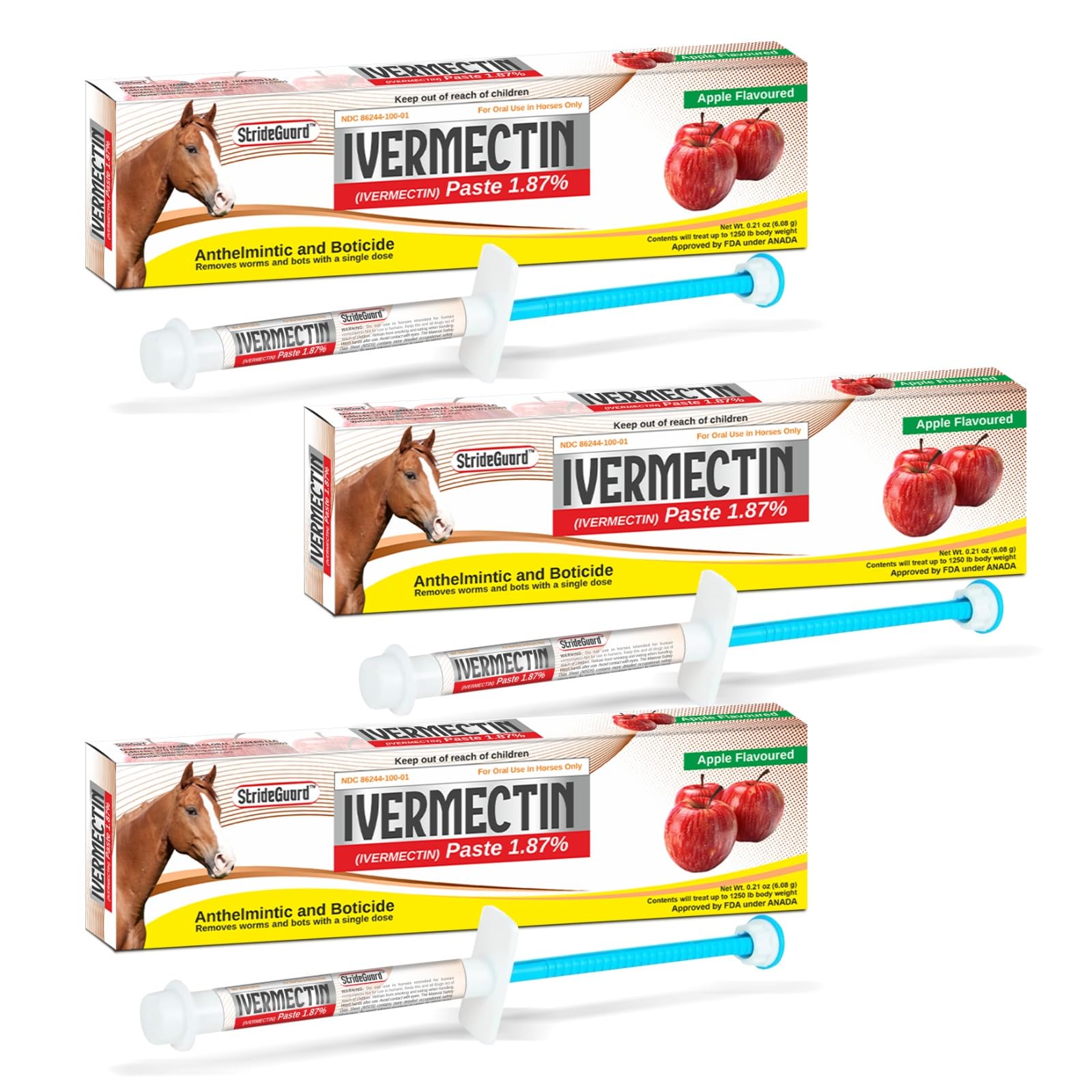 StrideGuard front packaging showing pack-3 convenience and clear labeling for owners
