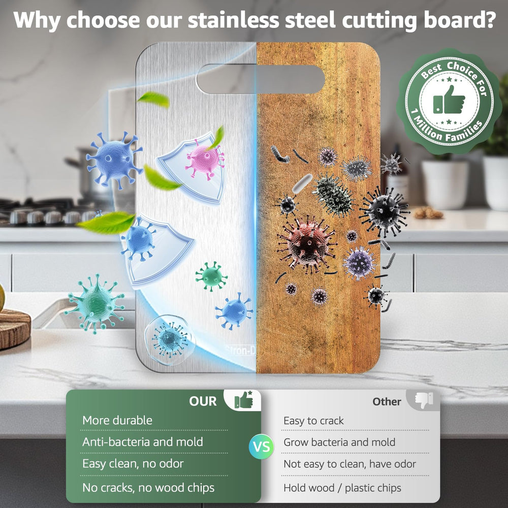 Stron-Dura cutting board in use slicing vegetables for efficient prep