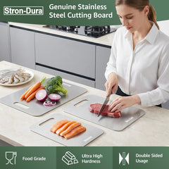Stron-Dura close-up of stainless texture highlighting hygienic surface