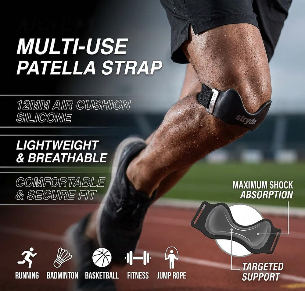 Stryde Knee silicone lock-point pad closeup for secure grip