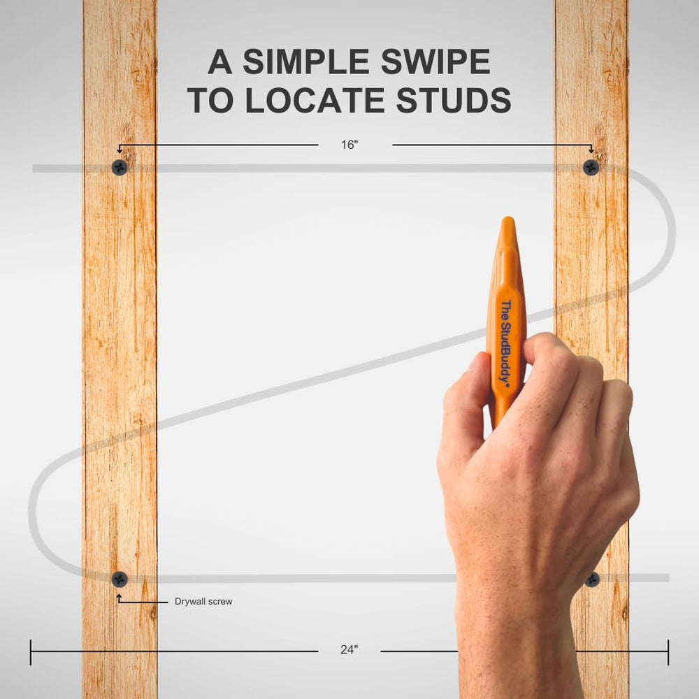 StudBuddy next to ruler showing scale for quick measurement and marking