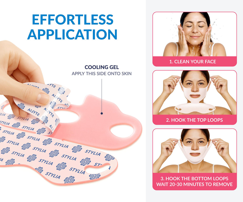 Stylia mask folded in a pouch illustrating travel-friendly convenience