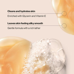 Suave creamy lather texture demonstrating rich moisturizing foam