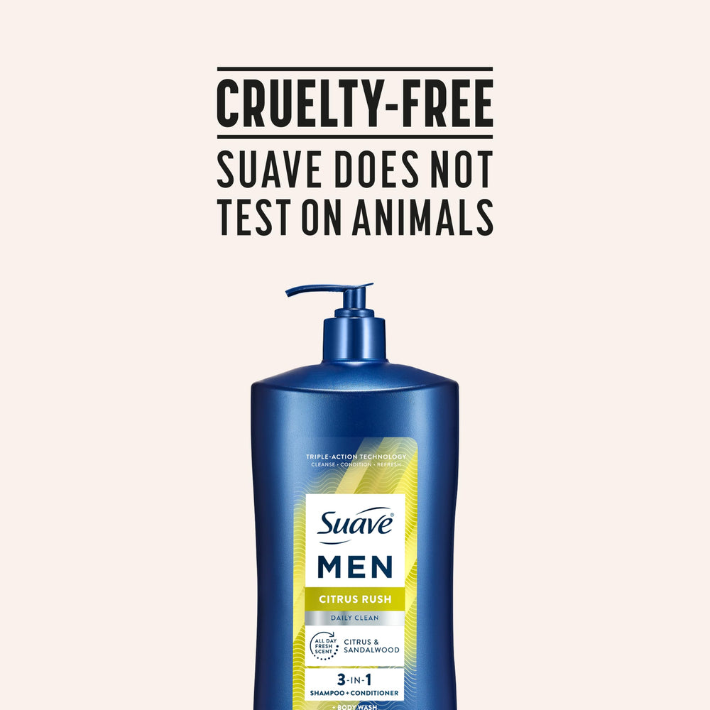 Suave Citrus Rush on bathroom shelf in lifestyle scene for daily routine