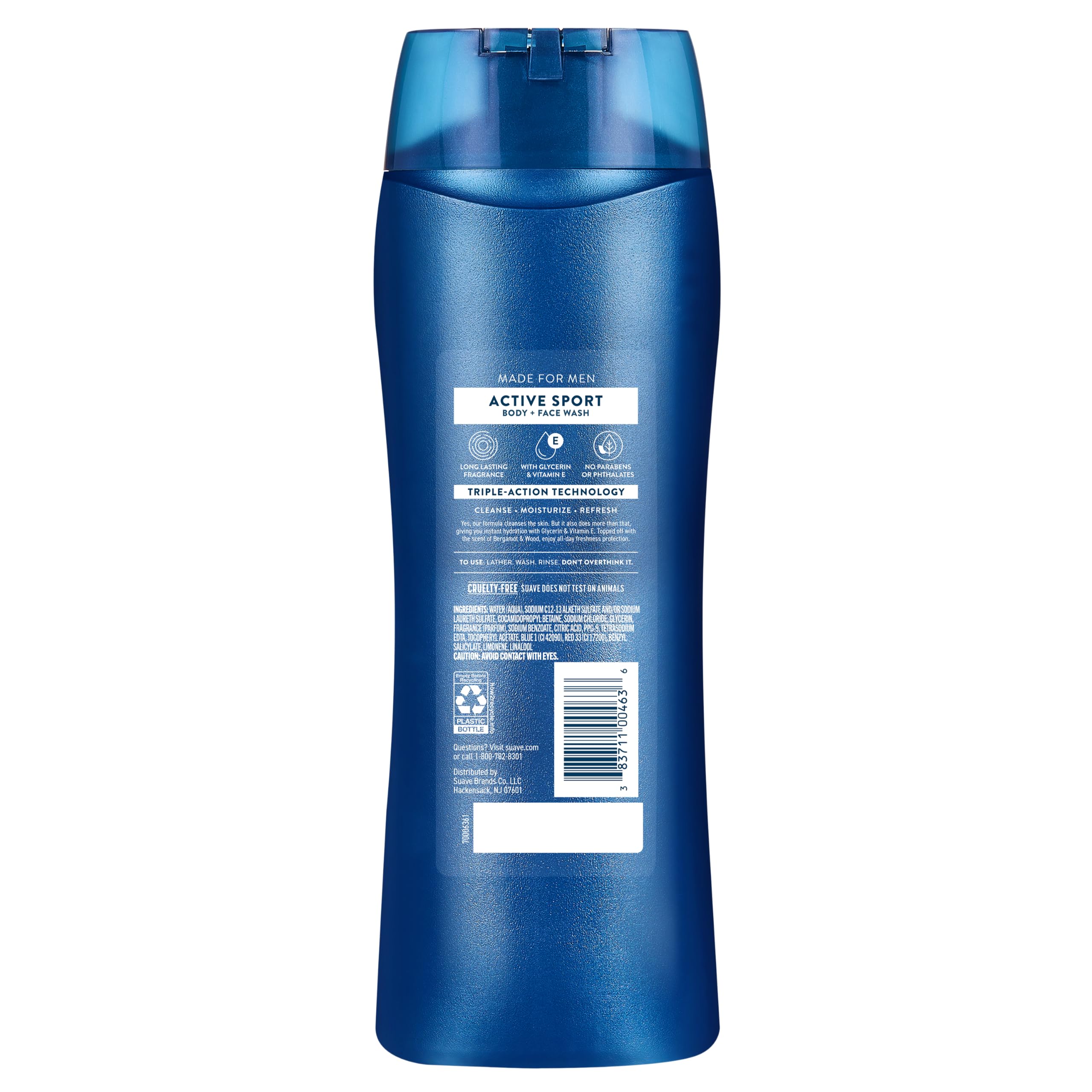 Suave scent ingredients visual with bergamot and cedarwood conveying long-lasting freshness