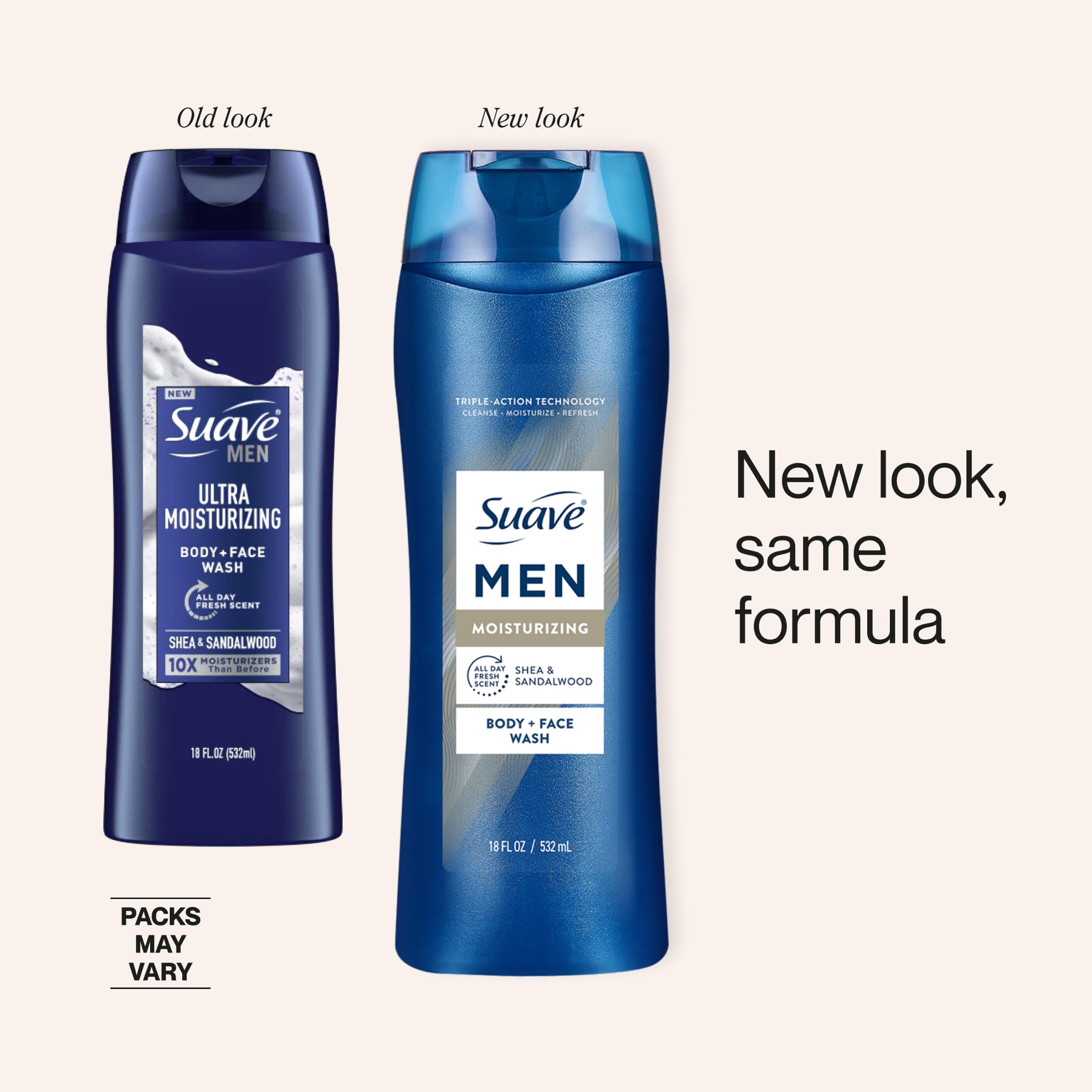 Close-up of Suave Men gel cream texture highlighting moisturizing glycerin and shea
