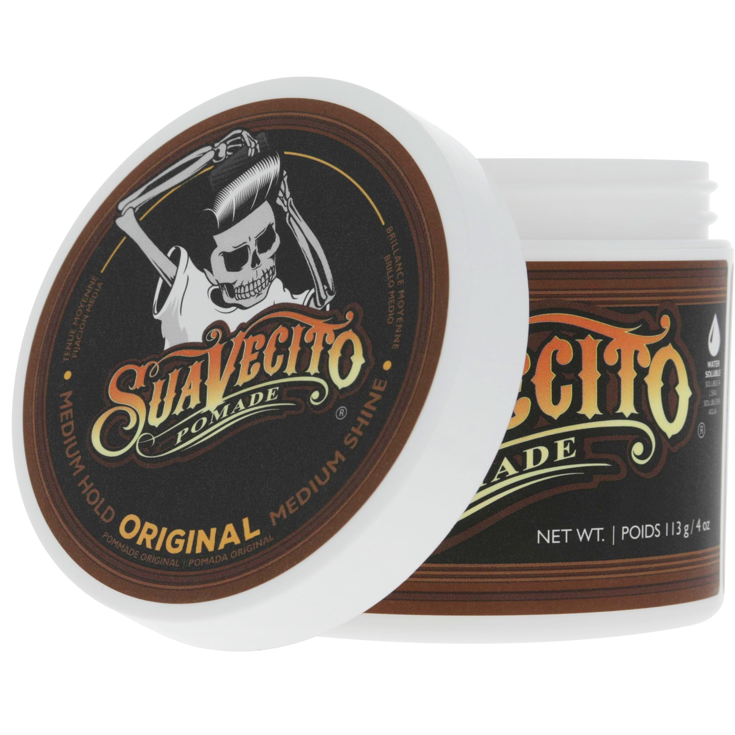 Two Suavecito Pomade tins together showing value pack convenience