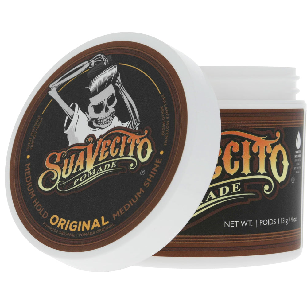 Two Suavecito Pomade tins together showing value pack convenience