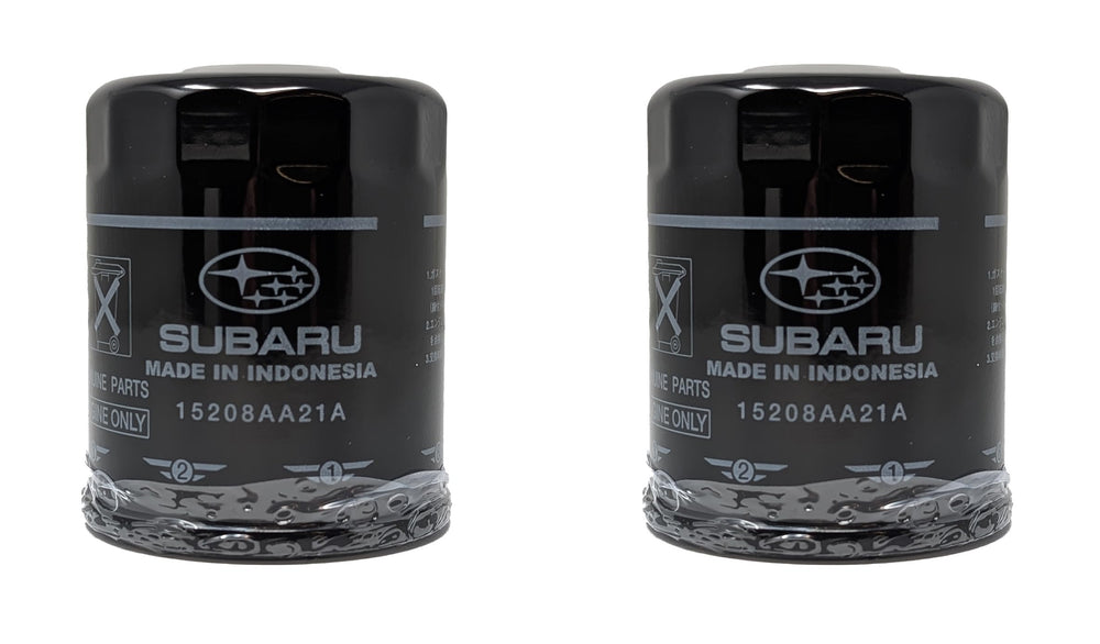 Subaru genuine oil filter front packaging showing brand and part number benefit: correct fit