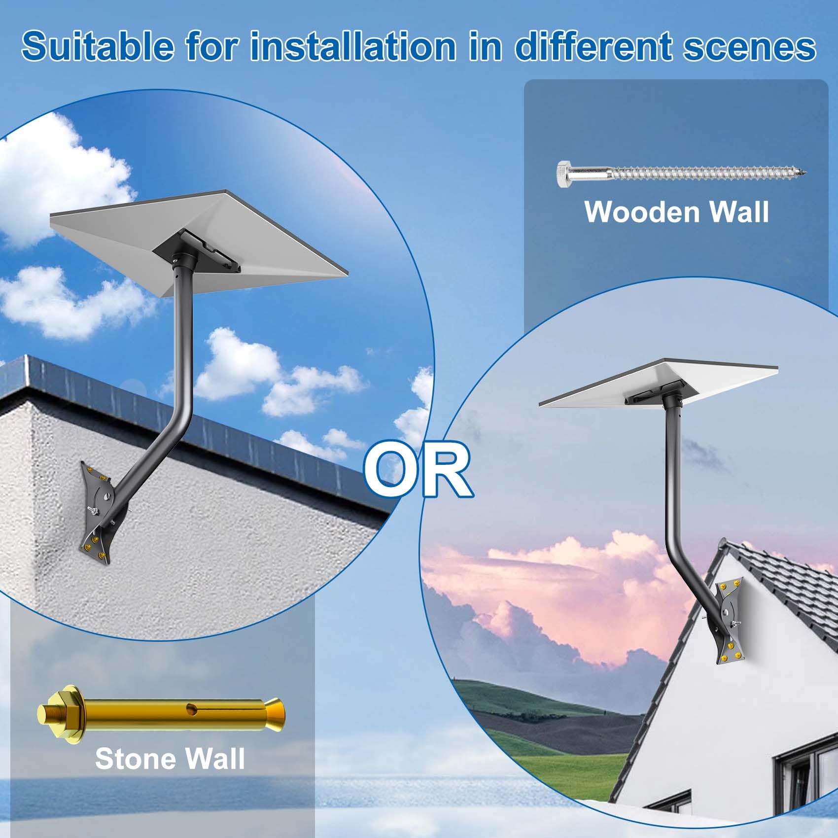 SUBFIX roof eave mounted setup showing adaptable fit for overhangs