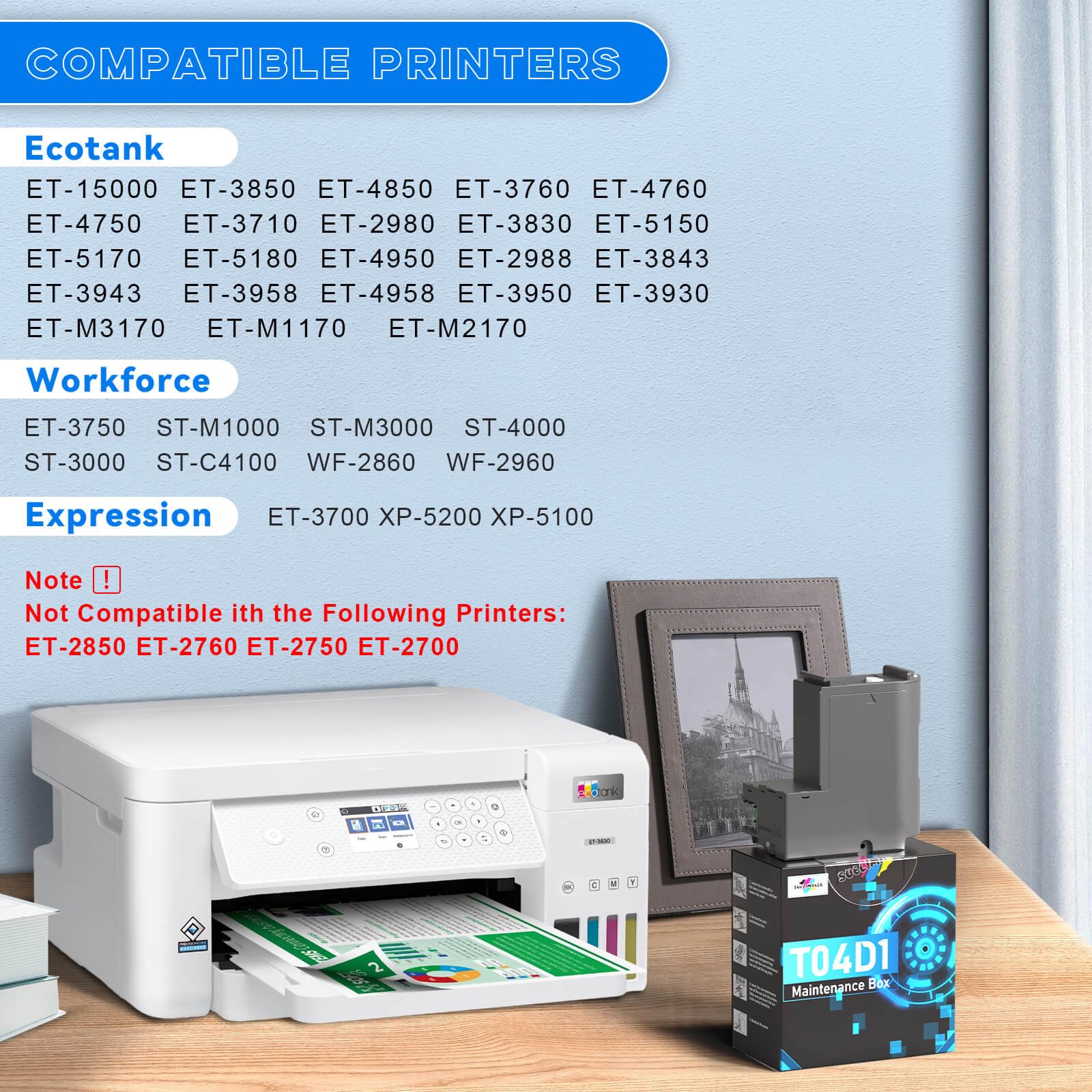 SUBLIMAKER visible chip detail for stable printer recognition and accurate status