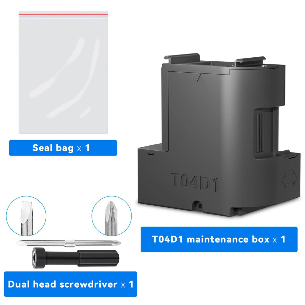 SUBLIMAKER maintenance box installed in compatible printer preventing overflow warnings