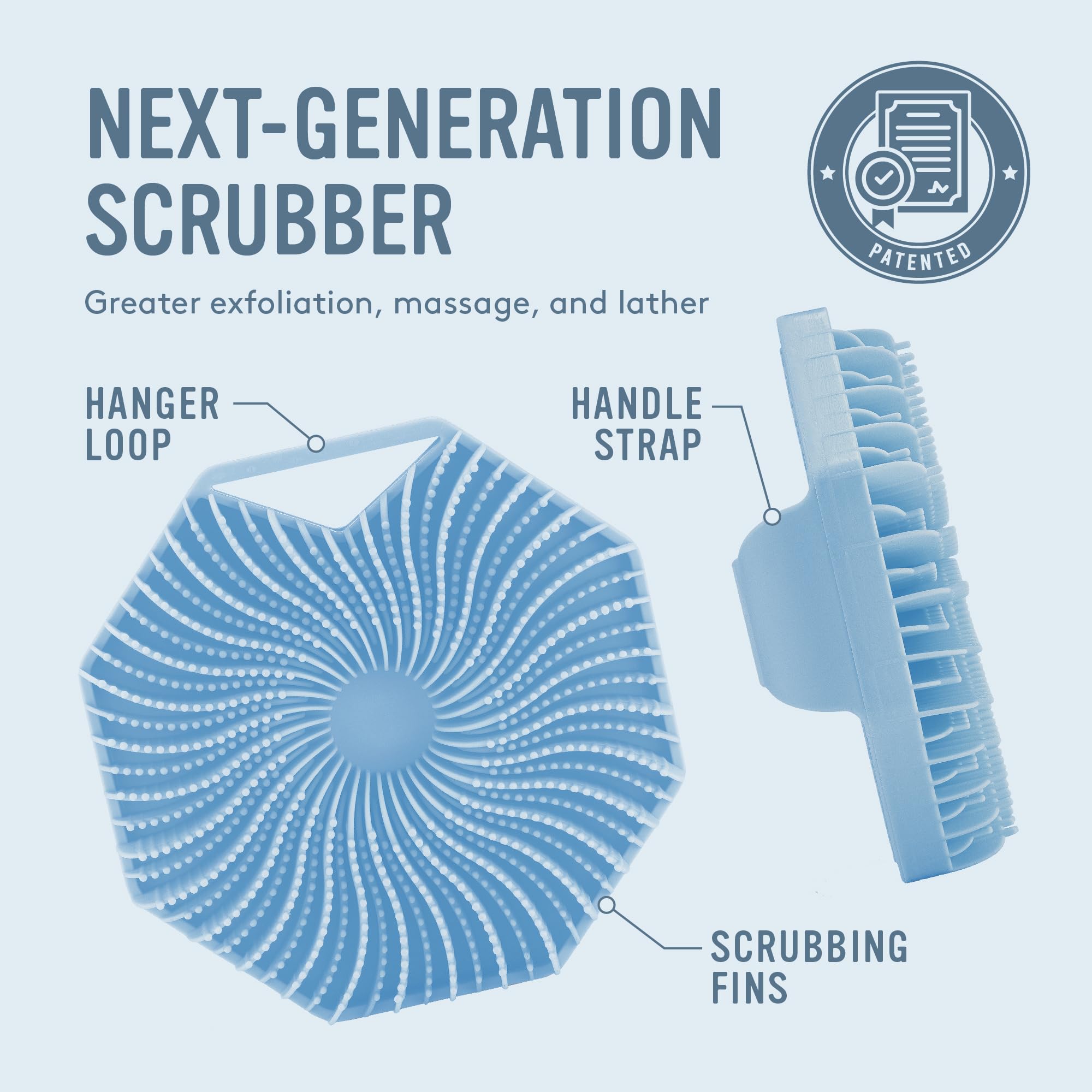 Sud Scrub next to ruler for scale showing compact size and travel-friendly benefit