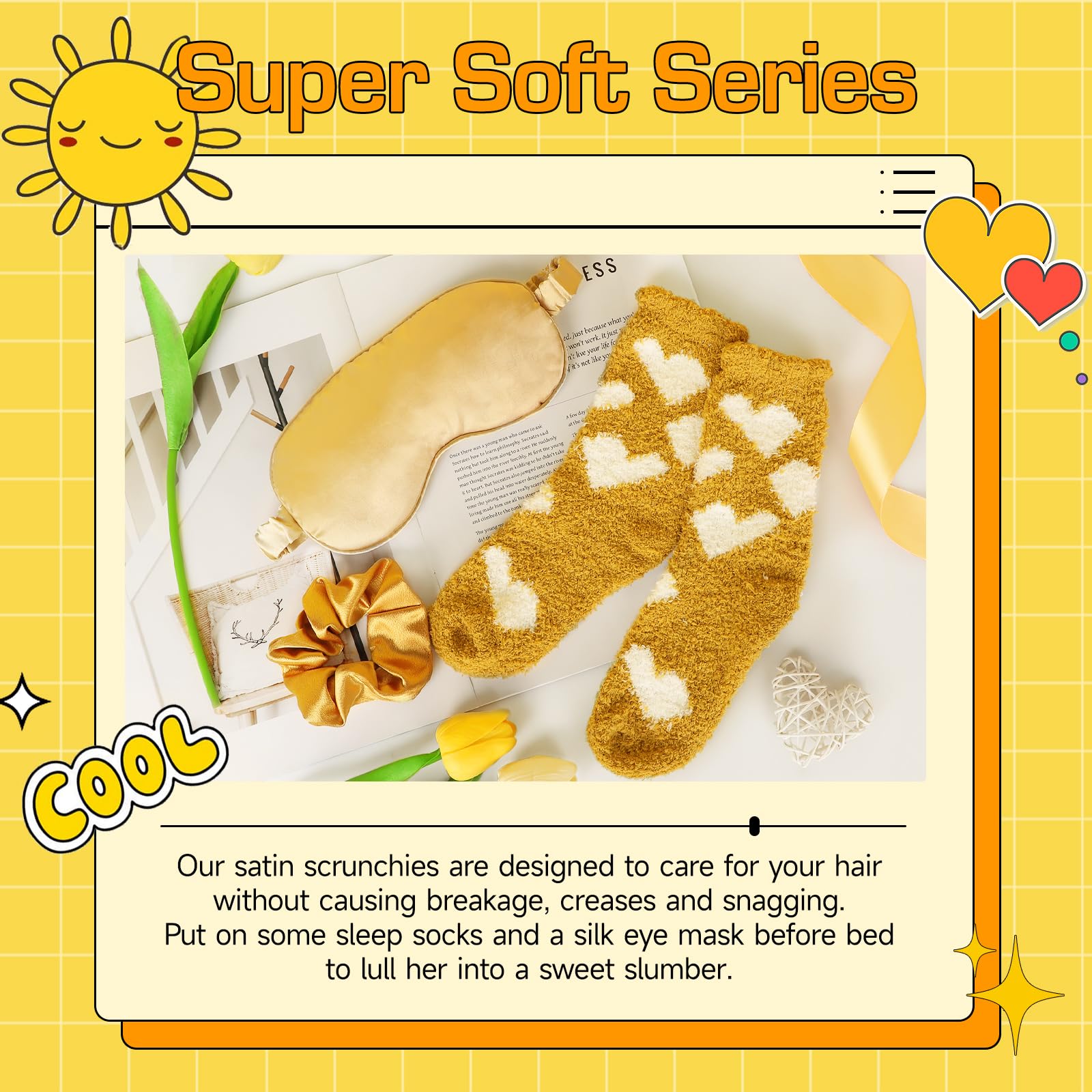Suhctuptx sunflower keychain and scrunchy close-up for inspirational keepsake benefit