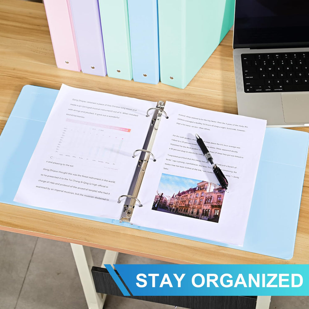 SUIN binder in backpack being carried for convenient portability