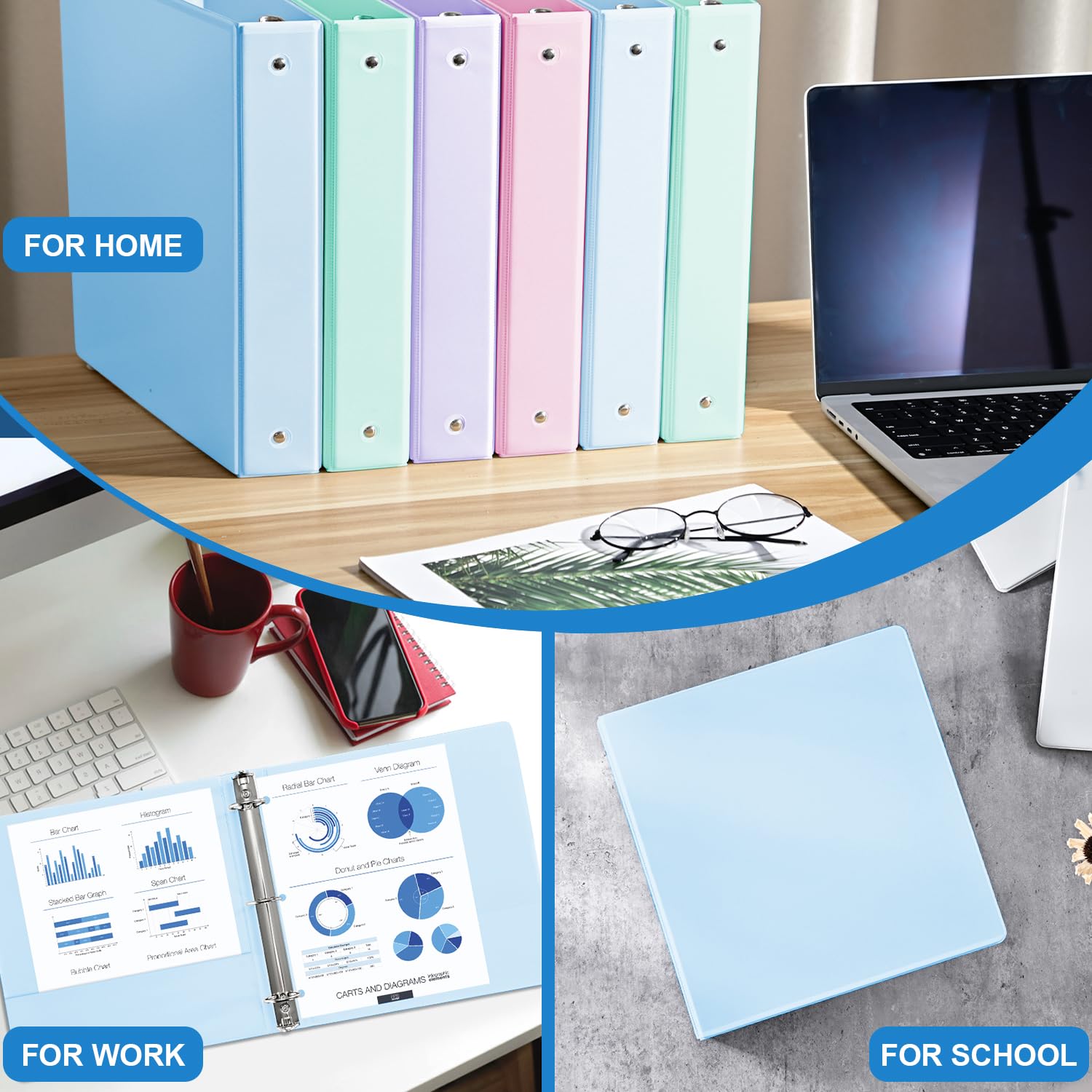 SUIN binder cover texture closeup showing PVC-free durable material