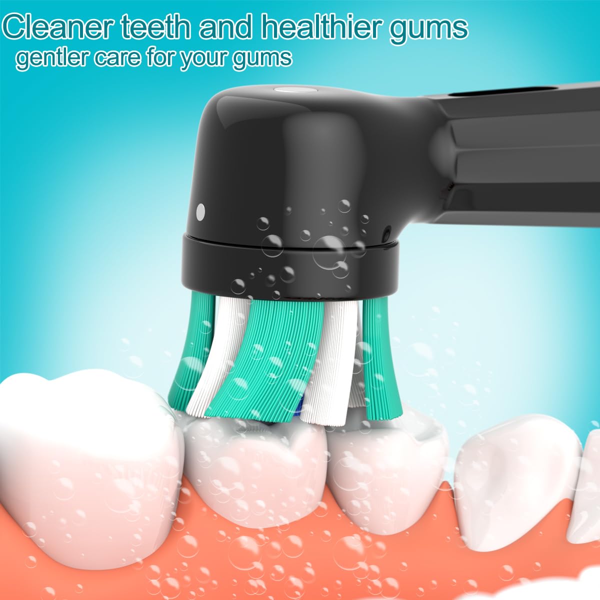 Sulkiwe brush head attached to Oral‑B iO handle demonstrating secure fit