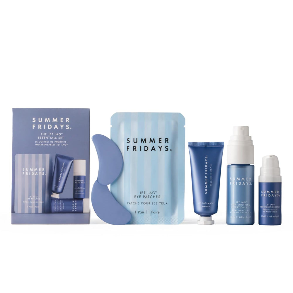 Summer Fridays box front showing compact travel skincare benefits