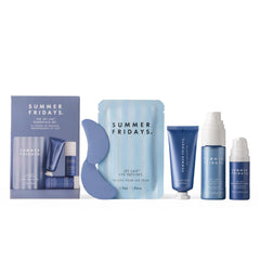 Summer Fridays box front showing compact travel skincare benefits