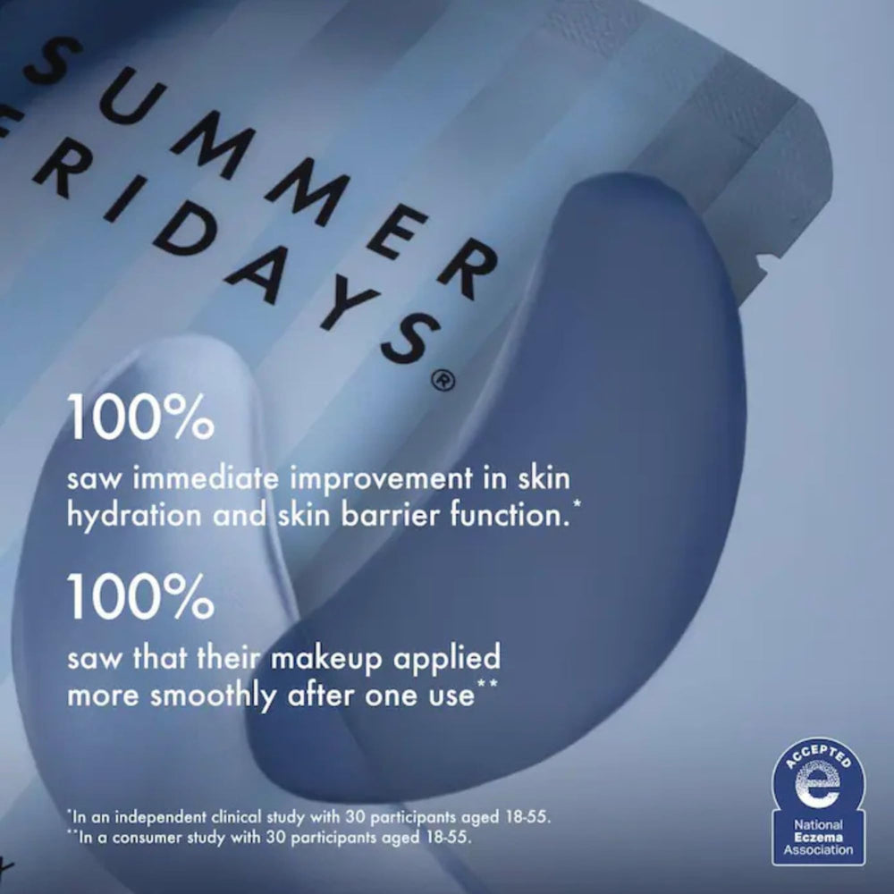 Summer Fridays pack next to passport showing travel-friendly convenience
