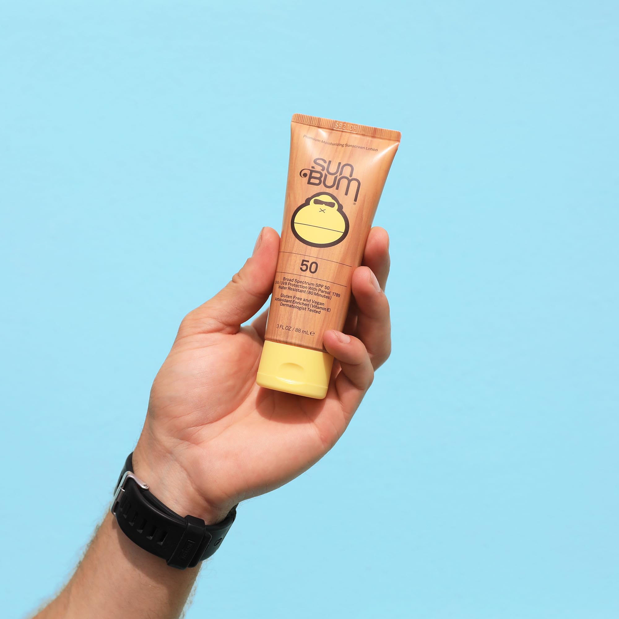Sun Bum applied on forearm demonstrating easy spreadability and coverage