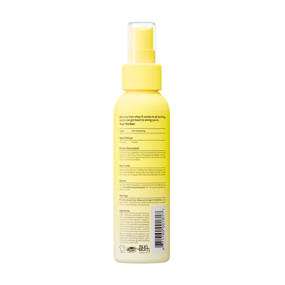 Sun Bum product label close-up showing clean ingredients and cruelty-free certification
