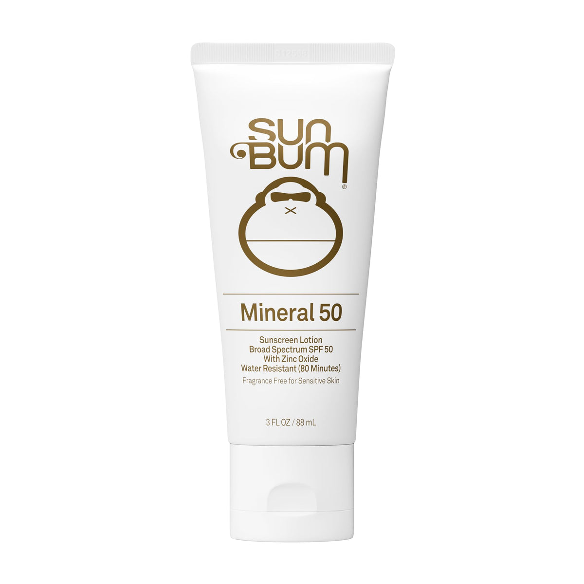 Sun Bum front packaging showing SPF 50 protection and travel size benefit