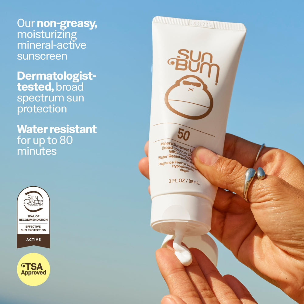 Sun Bum lotion texture close-up showing lightweight, non-greasy finish