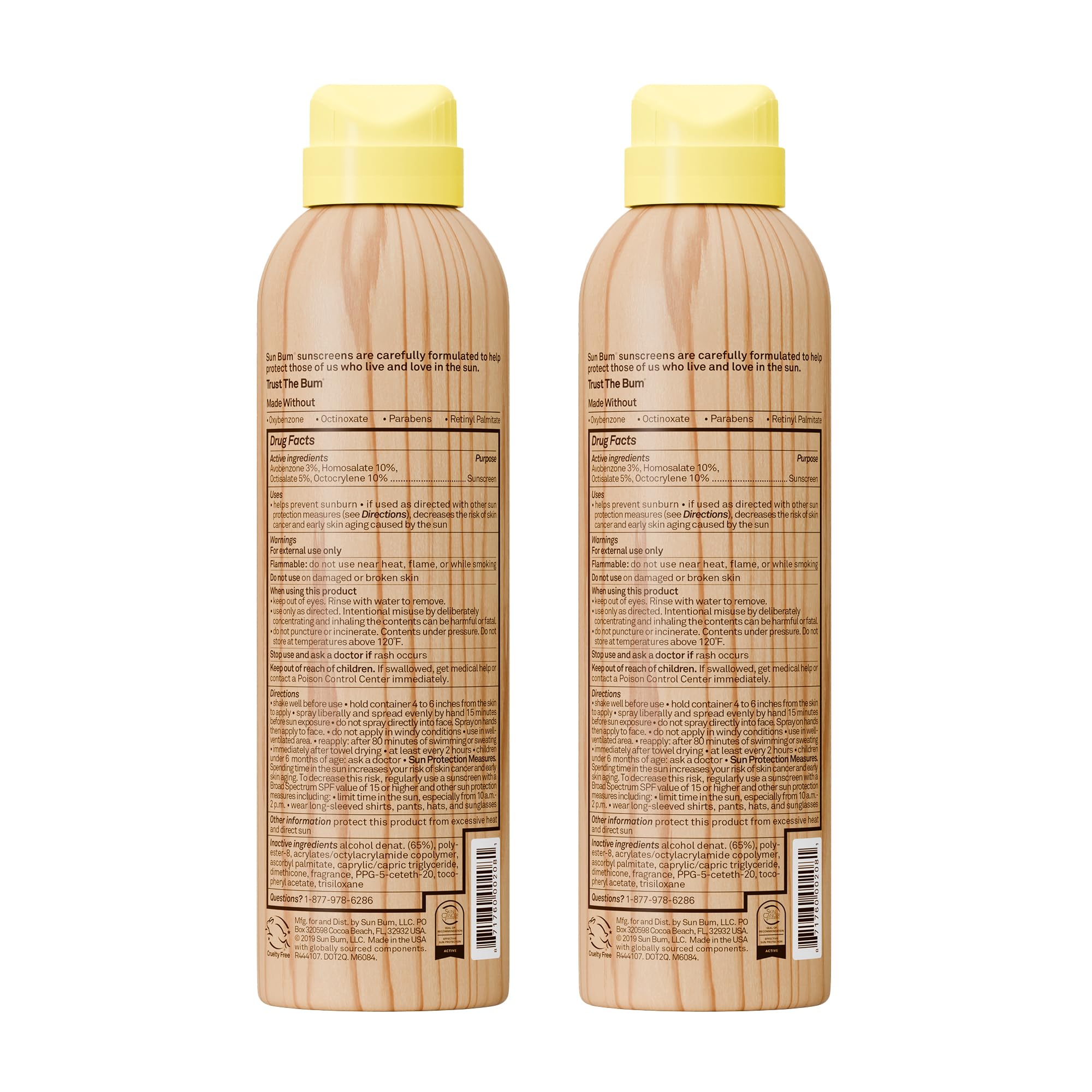 Sun Bum can in hand scale comparison showing travel‑friendly size