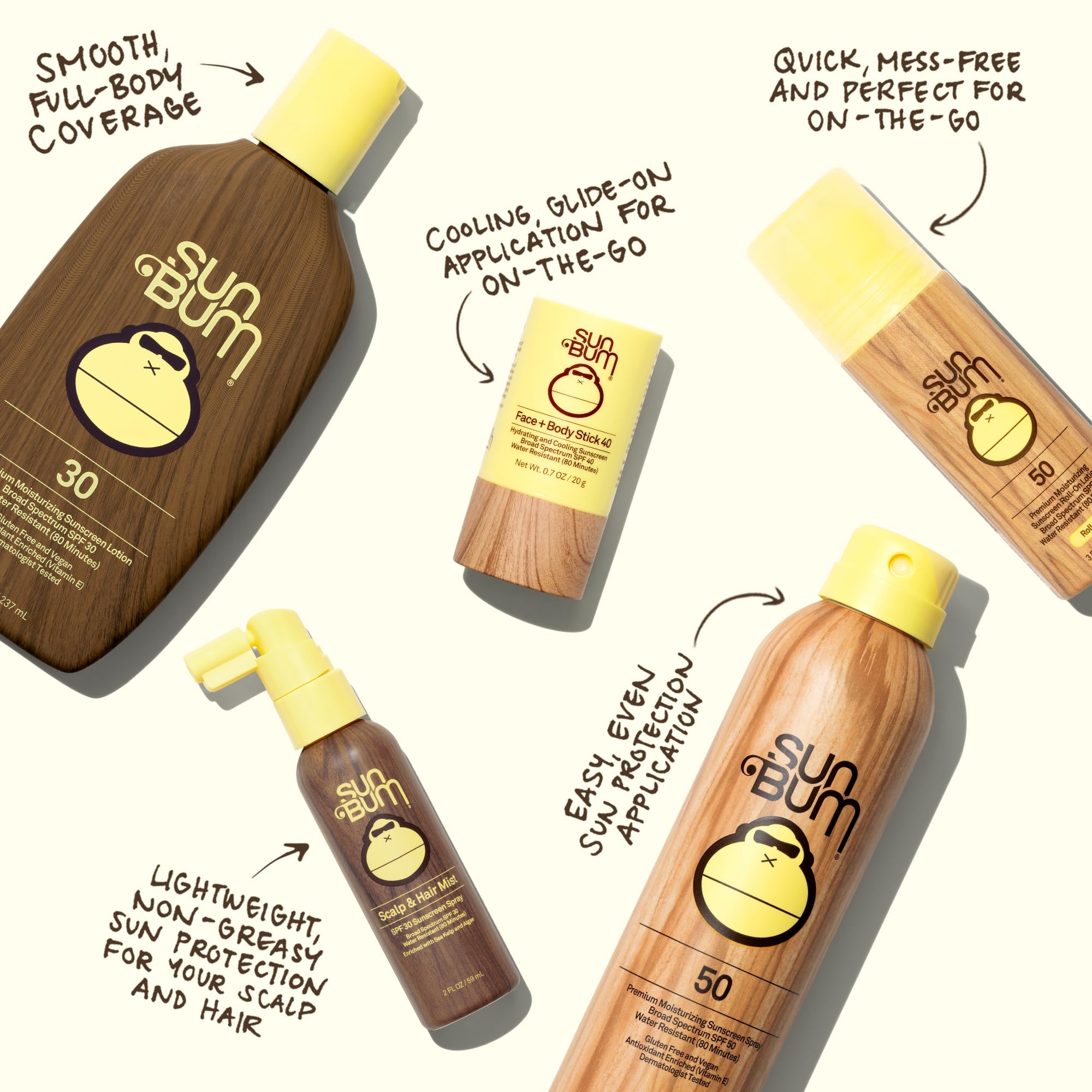 Sun Bum sunscreen texture on skin showing non‑greasy moisturizing benefit